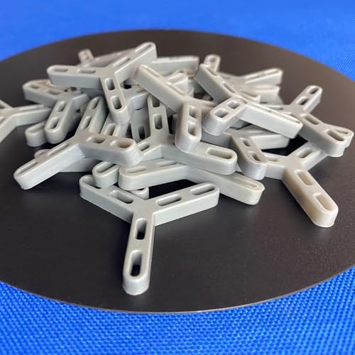 4.7mm (3/16") Hexagonal Tile Spacers 100 Pack Plastic Grout Spacers for Precise Hex Tile Alignment (Gray)