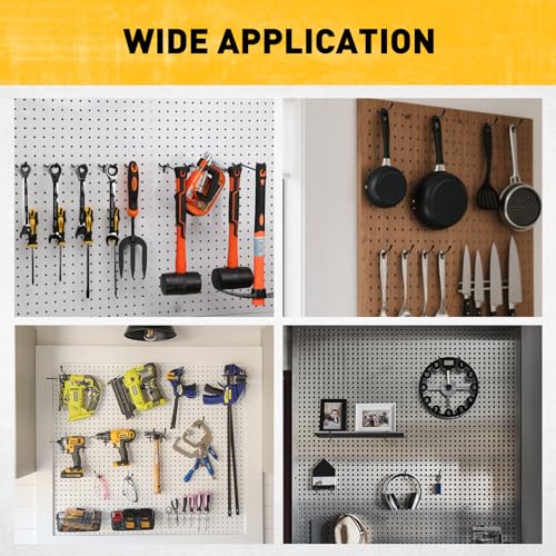 ELEAD 60-Piece 4 Inch Extra Thick Pegboard Hooks, Heavy Duty Peg Board Organizer Accessories, Peg Board Tool Hangers Fit for 1/4" Pegboard Hanging Tools Garage, Workshop, and Craft Storage - style: 60-Piece 4 Inch extra thick
