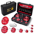 ERAYCO 8-Piece PVC Pipe Reamer Kit with 1/2", 3/4", 1", 1-1/4", 1-1/2", 2", 3", 4" Heads, 4-Sided Carbide Aluminum Fitting Saver, Plumbing Tools for Schedule SCH40 PVC, CPVC or ABS - size: 1/2+3/4+1+1.25+1.5+2+3+4 Inch