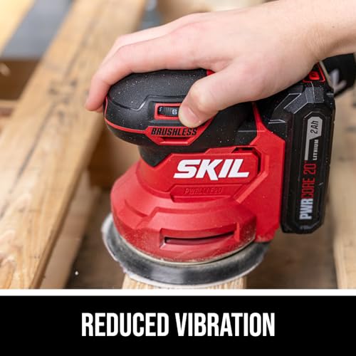 SKIL PWR CORE 20V Brushless Random Orbital Sander Kit Including 2.0Ah Battery and Charger-SR7603B-10 - style: 20V Brushless Sander Kit
