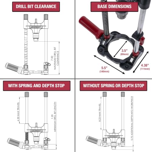 Milescraft DrillMate Portable Drill Guide Adjustable Precision Drilling Jig