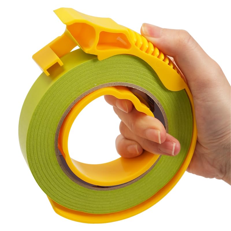 TAPEBEAR Green Painters Tape with Dispenser 21-Days Clean Removal