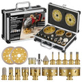 1/4''-4'' 17PCS Diamond Hole Saw Kit for Tile, 5/8"-11 Thread