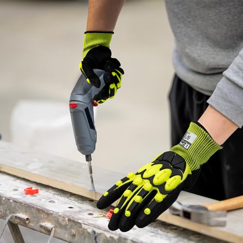 Safety Work Gloves, Level 2 Puncture Resistant, A3 Cut Resistant Gloves, Level 4 Abrasion Impact Gloves Mechanic - size: Small
