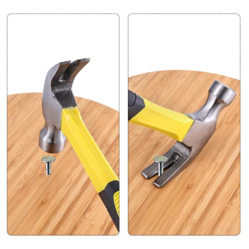 MANCHAP 3 Pack 16 oz Claw Hammer, Fiber Glass Claw Hammer, One-piece Forged Steel Head & Non-Slip Handle for Household Automotive Professional Work