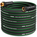 Heavy Duty Garden Hose 75ft, NON-EXPANDABLE Flexible Water Hose, Kink Resistant Lightweight Hybrid Hose, Leakproof Hose Male to Female Fittings - color: Black+Green, size: 75ft
