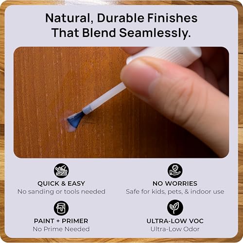 Clear Coat for Wood Stain Repairs, Brush-On Matte and Gloss Finish, Sealing and Sheen Matching, Interior and Exterior Wood, 2 fl oz Total by spot. - color: Clear