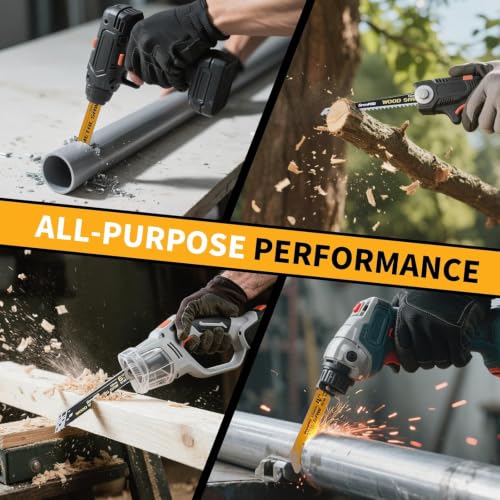 GRENPRO 34Pcs Reciprocating Saw Blade Set with Organizer Pouch
