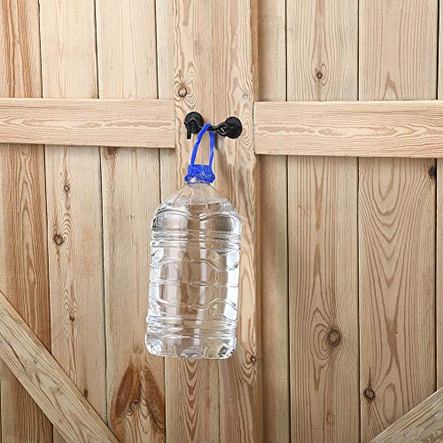 Raswik 4" Privacy Hook and Eye Gate Door Latch, Easy Barn Door Lock, Black | Solid 5/16" Iron Rod, 2-Layer Powder Coating, Quick Locking for Sliding Barn, Pocket, Closet, Screen Doors, Indoor/Outdoor