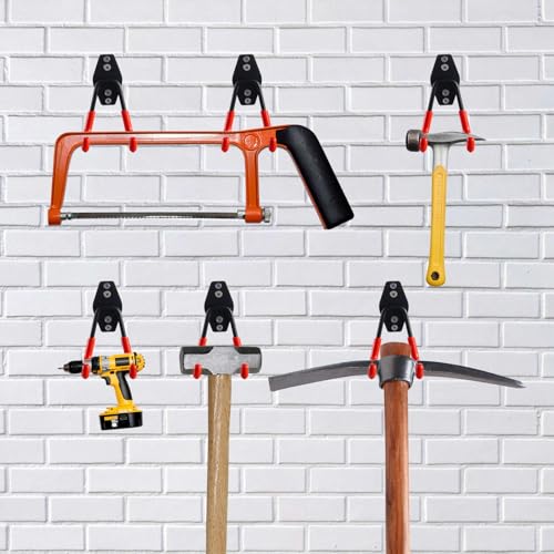 Garage Hooks Heavy Duty, 4.7x2.7 Inch Utility Steel Garage Storage Hooks,Wall Mount Garage Hanger Organizer for Organizing Garden Lawn Tools, Ladders, Bulk Items, Bikes