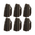 SPARTA Scrub Brush with Iron Shaped Handle and Stiff Bristles, Heavy Duty Scrubber Brush for Kitchen, Bathroom, Shower, Tile, Sink, Carpet and Bakepans, Heavy Duty, 6 Inches, Brown, (Pack of 6) - color: Brown, size: 6 Inches (Pack of 6)