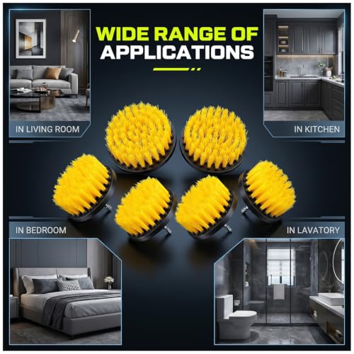10pcs Drill Brush attachments for Cleaning Scrub Brush for Drill Drills brushs Set Drills brushs for car Detailing dril Brushes Power Scrubber for Bathroom Surfaces Tub Grout Shower Car