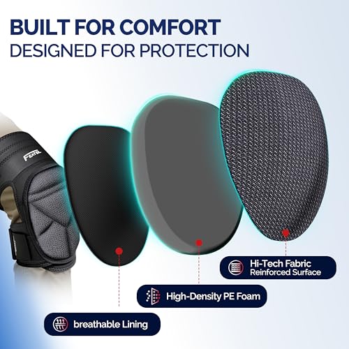 FEATOL Knee Pads for Work Men Women, Soft Foam Cushioning