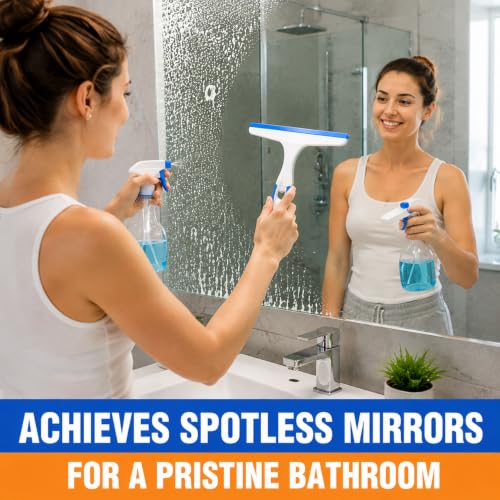 Shower Squeegee for Glass Doors, 3pcs Bathroom Squeegee for Shower Glass - color: 3pcs-blue/Green/Red