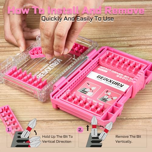Geinxurn 2Pcs Storage Box Case, small parts box with detachable divider, Screwdriver Bit Set Box - style: STKB002