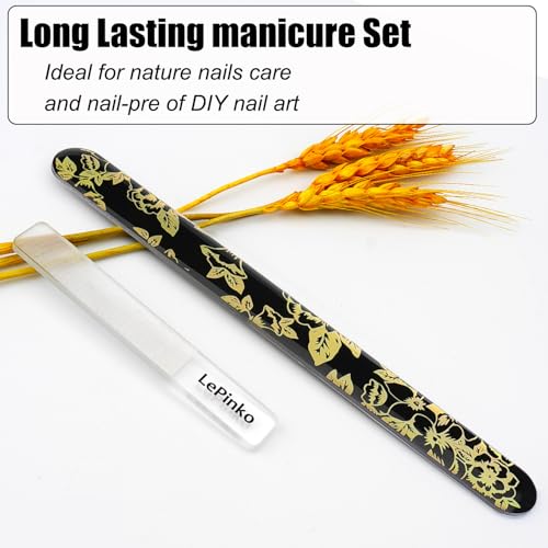 Diamond Nail File with Crystal Nail Shiner Set - color: Golden Rose