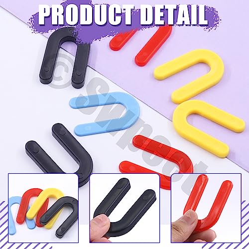 Swpeet 200Pcs 4 Sizes Plastic Horseshoe Shims U Shaped Tile Spacers Assortment Kit - 1/4, 3/16, 1/8, 1/16 Inch for Leveling