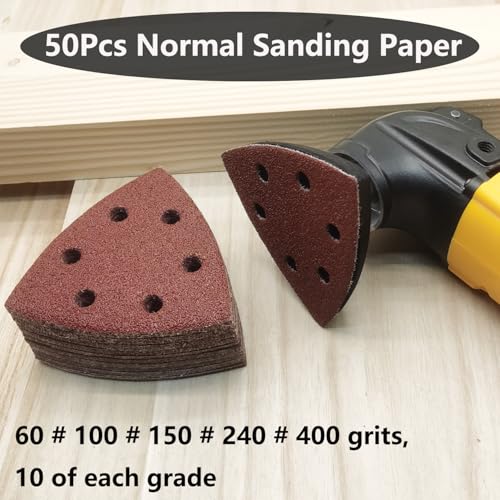 FOWOK 138Pcs Oscillating Tool Sanding Pads Kit for Finishing Detail Sanding - style: 138Pcs