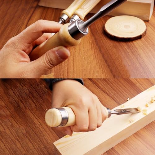 4-Piece Wood Chisel Set, 8mm 12mm 18mm 25mm