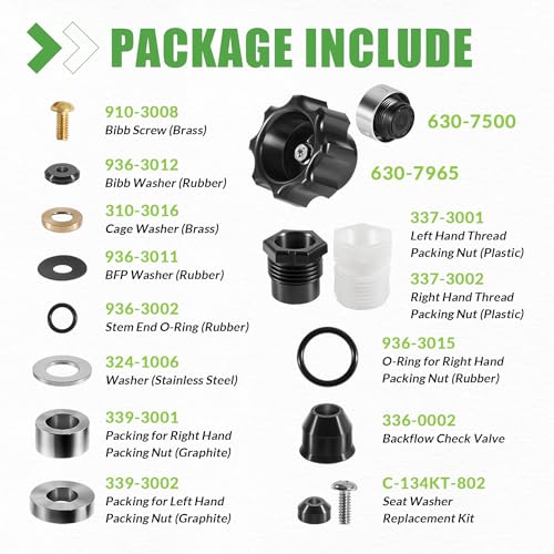 630-8500 Wall Hydrant Complete Service Kit, fit for Mansfield Style 300, 400, 500 Series, for Diamond 300, 400 Series Wall Hydrants