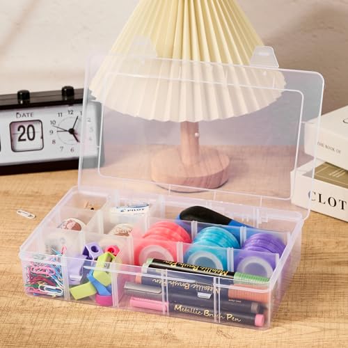 Mauproy 15 Grids Large Plastic Organizer Box with Adjustable Dividers - style: Large 15 Grids