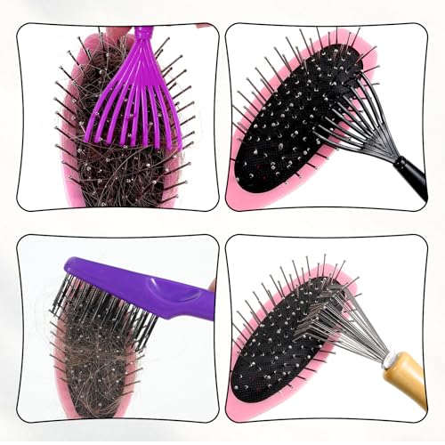 Comb and Brush Cleaner Tool Set, 5-Piece Comb Cleaner Set - Hair Brushes Cleaners Rake, Combs Cleaning Brush, Maintenance Hair Combs for Home and Salon Use Removing Hair-Dust