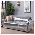 Evelots Clear Vinyl Couch Cover, Waterproof 3-Seat Sofa Protector - size: Sofa