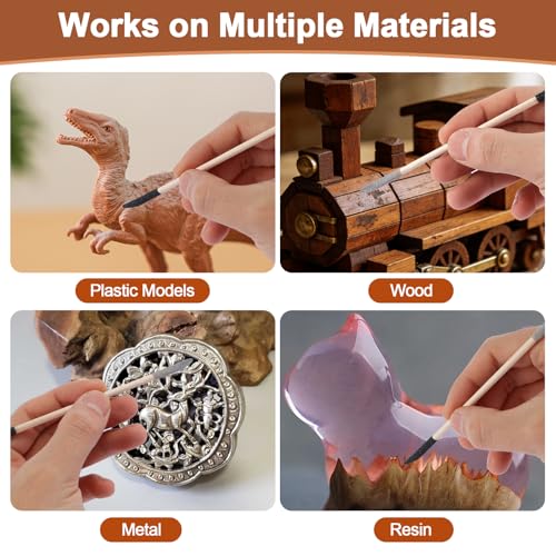 Sanding Sticks 60PCS, 120/280 Grit for Plastic Models, Wood & Resin