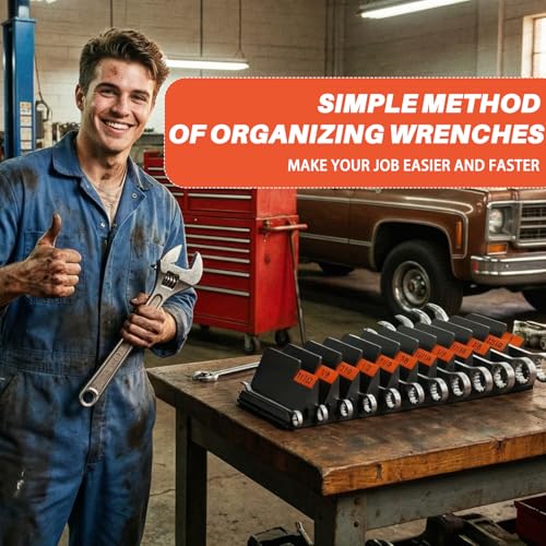 Matscover 32PCS Modular Wrench Organizer Wrench Holder, for Tool Box, Black - size: Without Magnetic