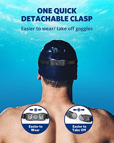 Aegend Swim Goggles, Swimming Goggles No Leaking Full Protect Adult Youth - color: Black Clear
