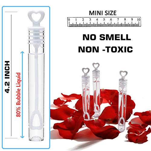 56 Pack White Wedding Bubble Bulk,Mini Bubble Wands Party Favors for Guests