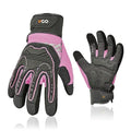 Vgo... Heavy Duty Synthetic Leather Work Gloves Women,Impact Protection Mechanic Gloves,Touchscreen(SL8849IP-FM) - color: Pink, size: Small(1 Pair)