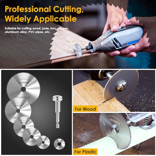 Kuenuilr Cutting Wheel for Drill 1/4 Inch Hex Shank Rotary Drill Saw