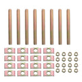 8PCS Solid Half Moon 3 in1 Connector 8x100mm Tabletop Combination Furniture Connector Bolt and Nut Metal Hardware for Tables Beds Shelves - size: 8x100mm