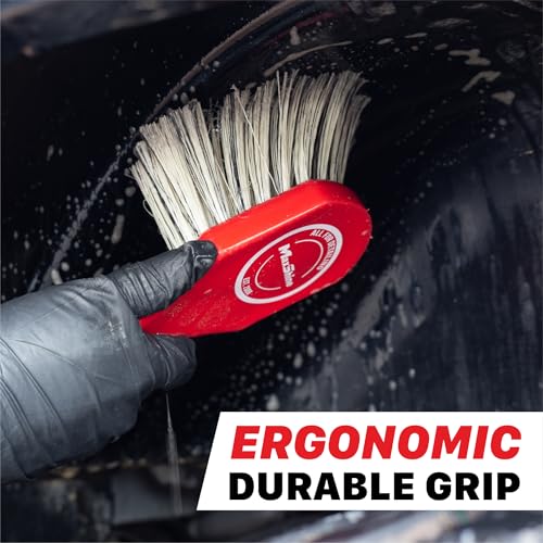 Maxshine Universal Wheel & Body Cleaning Brush – Medium-Duty Car Detailing Brush with Strong High-Density Bristles – Ideal for Wheels, Tires, Engines & Exterior Surfaces – Auto Detailing Accessory - color: Medium-duty