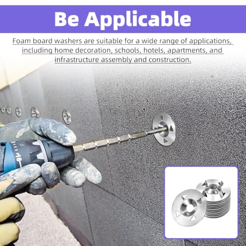 300 Pcs Foam Board Fasteners Washers, 1-1/8 Inch Metal Washers