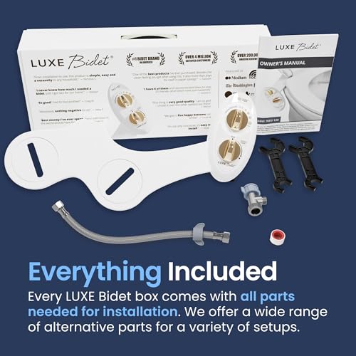 LUXE Bidet NEO 120 - Bidet Attachment for Toilet Seat, Gold - color: Gold
