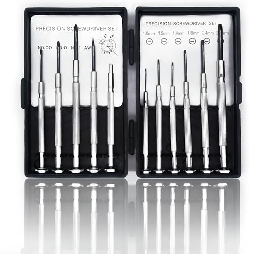 NSZETZ 11PCS Mini Precision Screwdriver Set, Small Tools with 11 Size Flathead and Phillips Kit, Professional Magnetic Repair Tool for Jewelry, Ring Doorbell, Watch, iPhone, Toys, Computer, Eyeglass - style: 11PCS