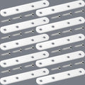 4.8 inch White Flat Mending Plate Straight Brace Brackets, 10 Pack - color: White, size: 10 Pcs / 4.8 x 0.8 in