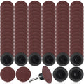 Newwiee 150 Pieces 2 Inch Sanding Discs 150 Grit Discs Die Grinder Sanding Disc for Surface Prep Strip Grind Polish Finish Burr Rust Paint Removal Red - style: 150 Grit