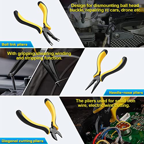 12Pcs RC Tools Kit W/Hex, Phillips, Flat Screwdriver & Plier Socket Wrench