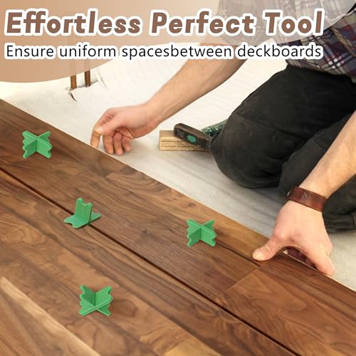 8 Pcs ABS Deck Spacer Tool, 4 Thicknesses Green Deck Board Spacers - color: Green-8