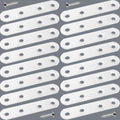 16 Pack White Flat Brackets 3 inch Straight Brace - color: White, size: 16 Pcs / 3 x 0.63 in