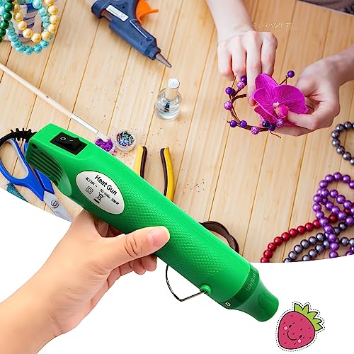 Heat Gun, Mini Hot Air Gun for Crafting Embossing Shrink Wrap, Green - color: Green