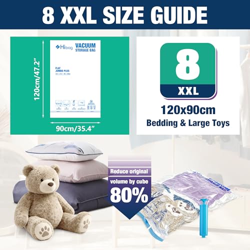 XXL Jumbo Vacuum Seal Storage Bags Extra Large for Clothing Bedding - size: 8-XXL