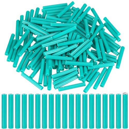 200 Pcs Expanding Plastic Screw Anchors 1/4 Hole Green Plastic Anchors for Concrete Tile Cement Bolt Expansion Tube for #10,11,12 Screws, Fix to Wall Drywall or Other Surface(2) - color: Green, size: 1/4" X 2"