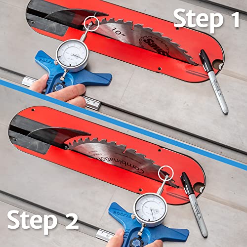 Rockler Table Saw Alignment Gauge with Precision Dial Indicator Tool