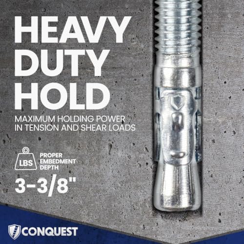 Conquest 304 Stainless Steel Wedge Anchors for Concrete 3/4” x 5-1/2” - size: 3/4" x 5-1/2"