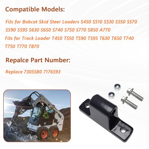 Door Hinge Set 7176593 7305580 Fit for Bobcat Skid Steer Loader & Compact Track Loader S450 S510 S530 S550 T550 T590 T630 T650 T750