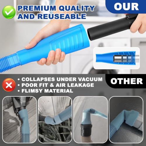 Sealegend Dryer Vent Cleaner Kit with Vacuum Hose Attachment & Brush Blue - color: Blue